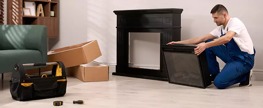 Old Rusted Metal Fireplace Repair And Replacement in Woodmere, NY